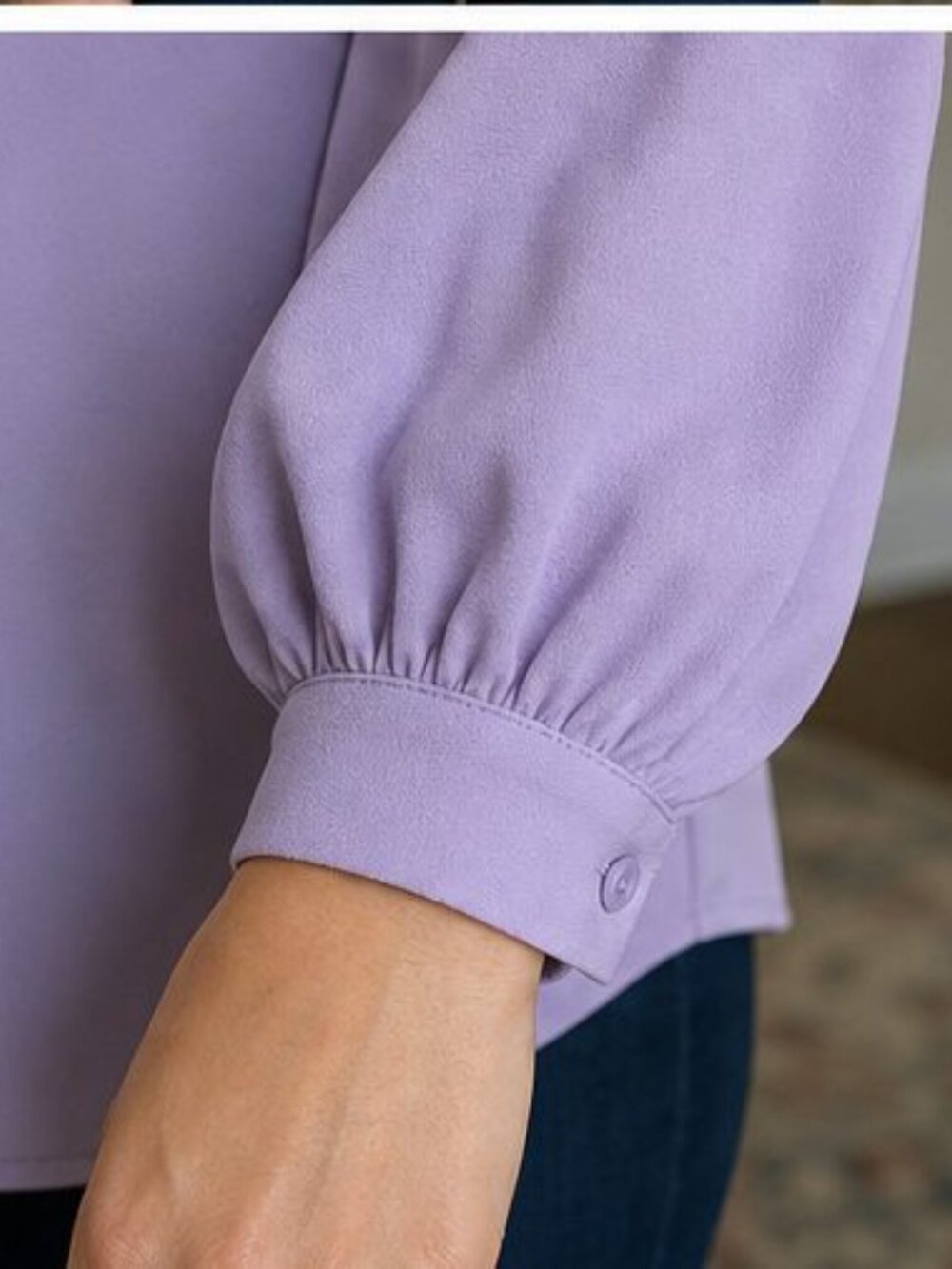 Lilac Ruffle Blouse - Picture 5 of 6